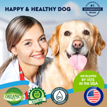 Dewormer for Dogs & Cats - Made in USA - Effective against Tapeworms Hookworms Roundworms Whipworms - Natural Worm Treatment for Kitten & Puppy