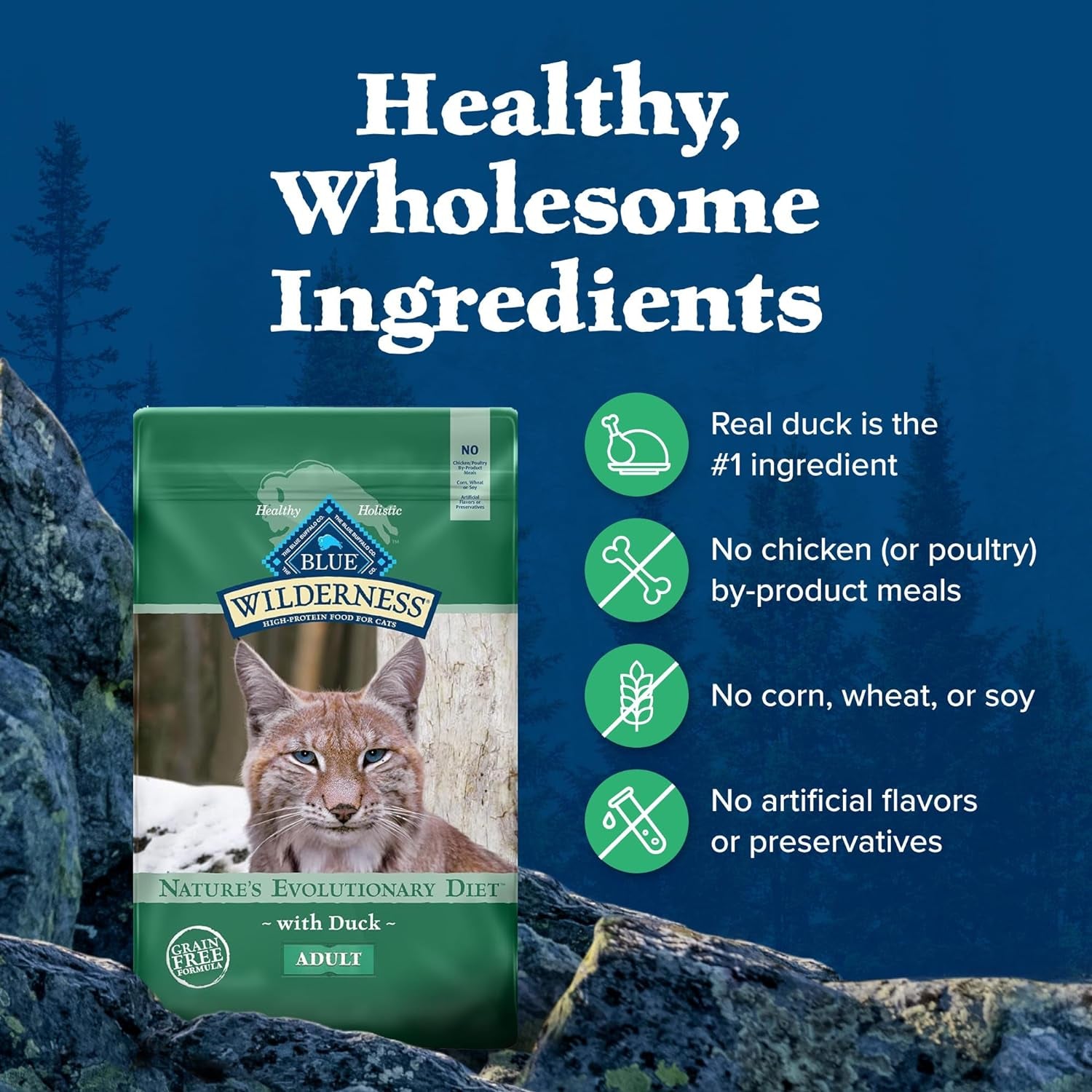 Wilderness High Protein Grain Free, Natural Adult Dry Cat Food