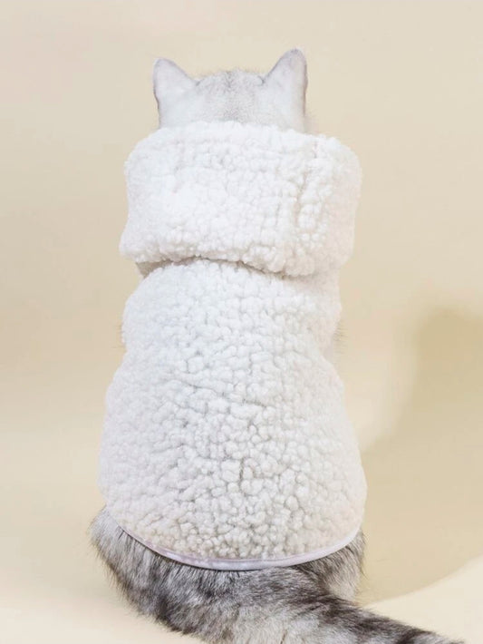 Plush Hooded Lamb Coat